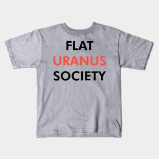 Flat Uranus Society (Dark) Kids T-Shirt